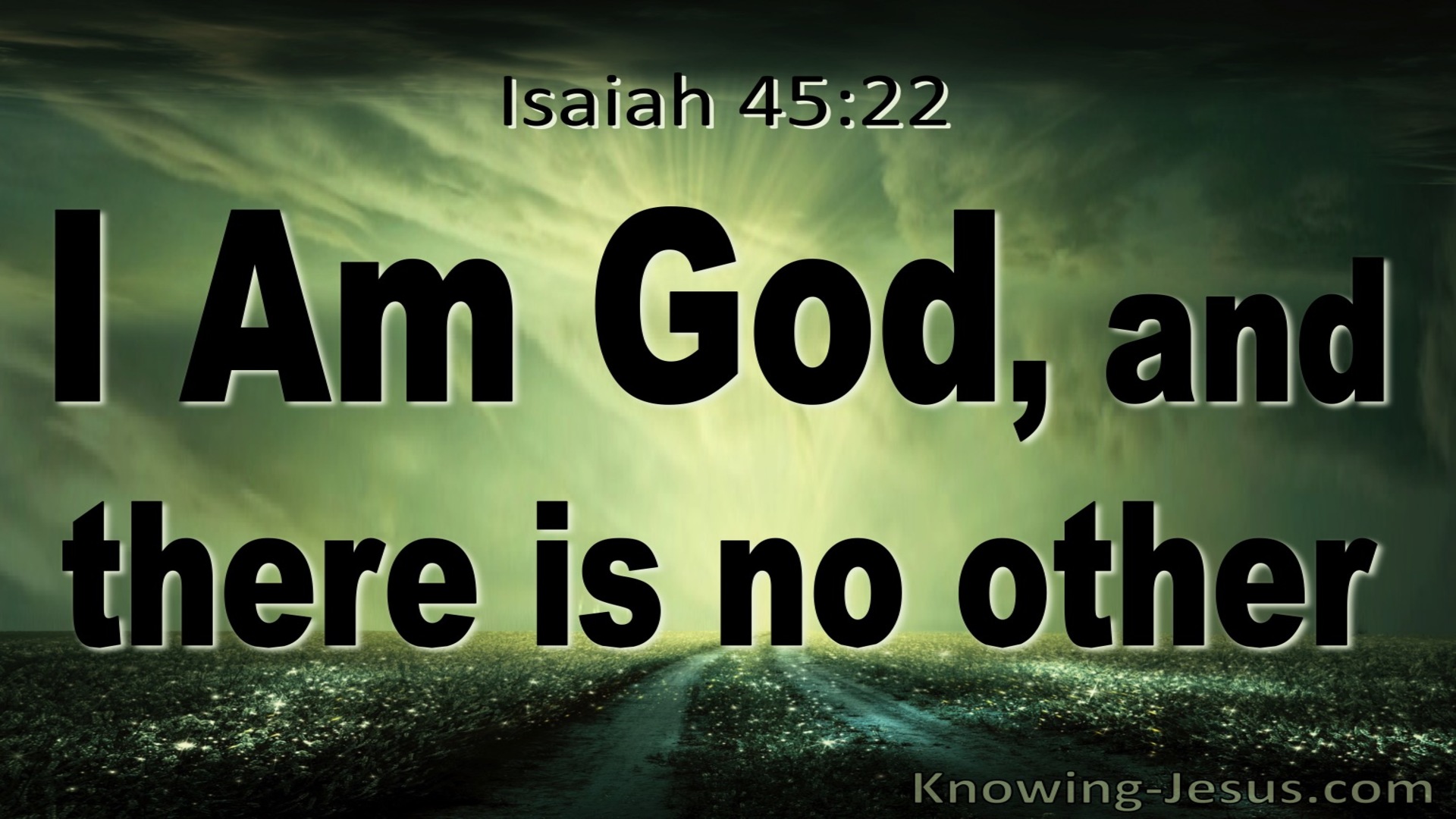 Isaiah 45:22 I AM GOD And There Is No Other (black)